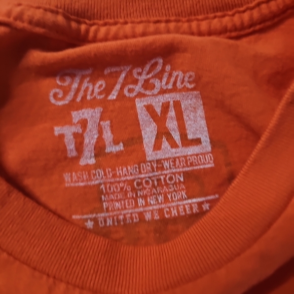 New York Mets MLB Baseball Home Citi Field the 7 line Orange Shirt Men's size XL - Picture 5 of 9